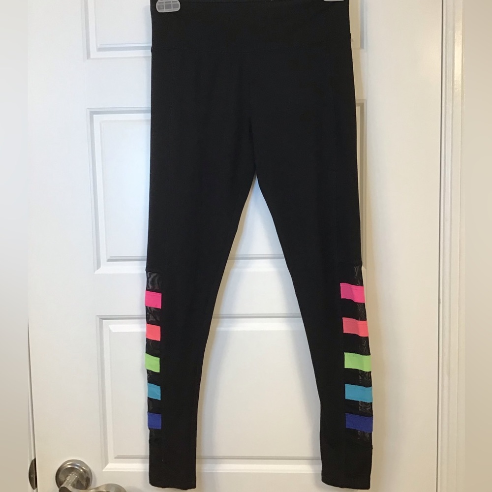 Justice Rainbow Mesh Leggings
